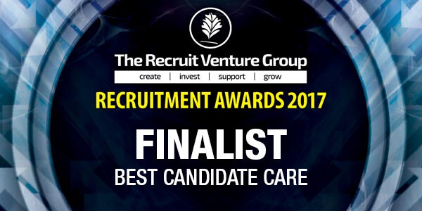 Finalist The Recruit Venture Group Awards Best Candidate Care 2017
