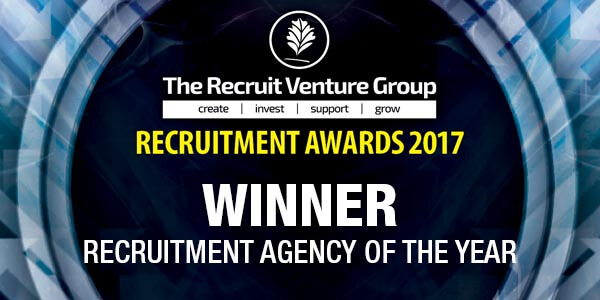 Winner The Recruit Venture Group Awards Recruitment Agency of The Year 2017